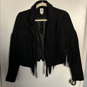 LAWLESS Black Fringe Blazer